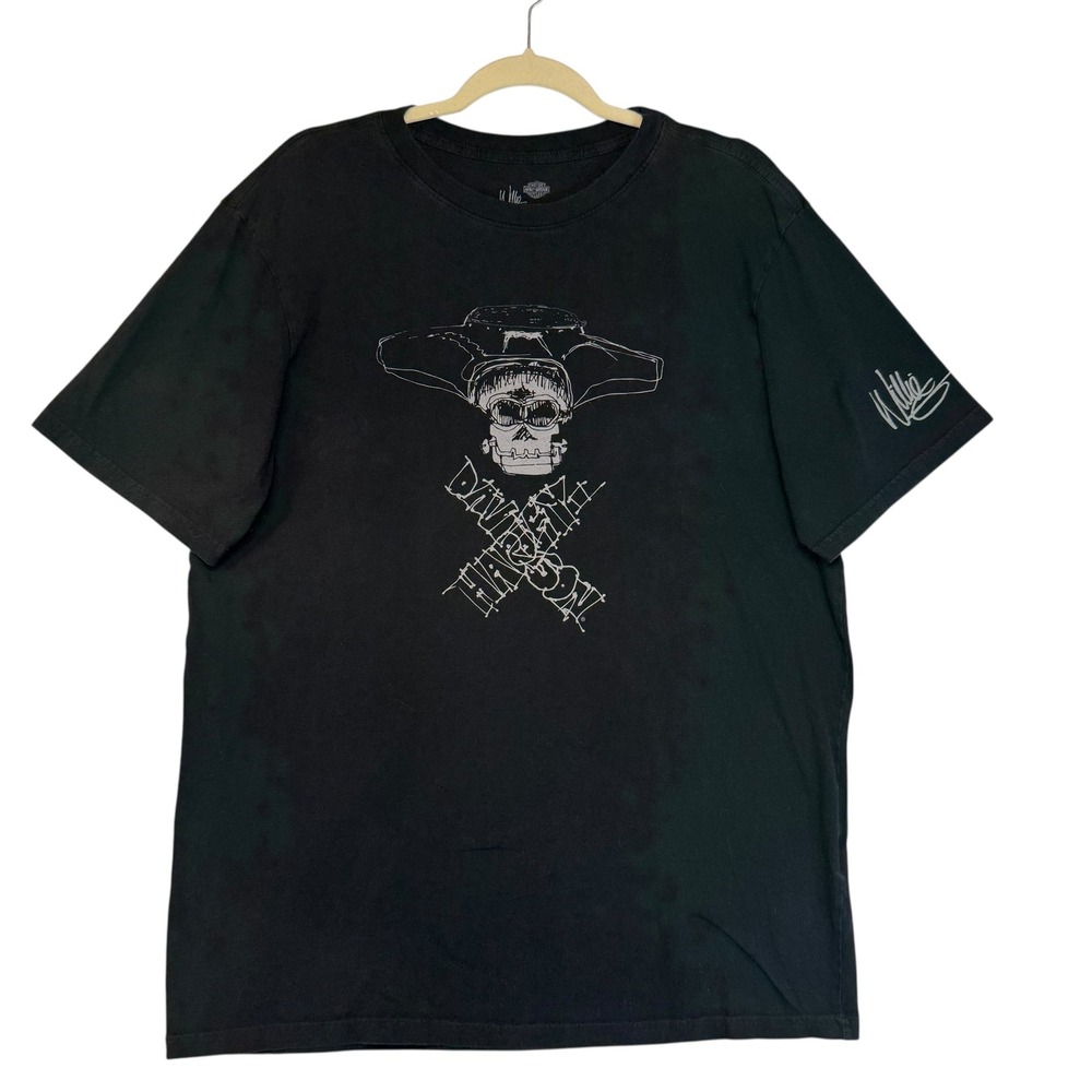 Harley Davidson Willie G Skull Graphic T Shirt Black Limited Edition Mens Medium